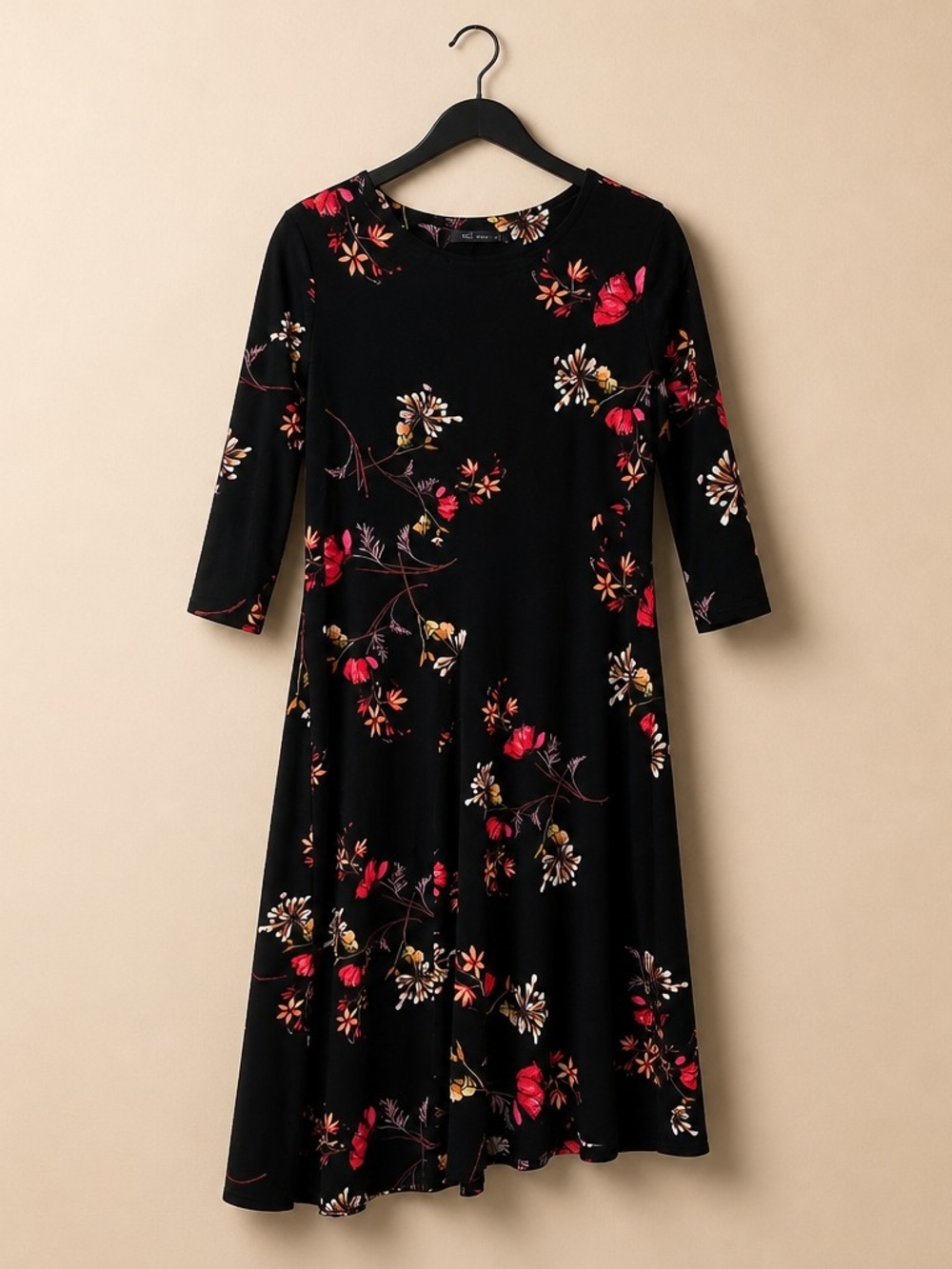 M&S Collection Floral Fit-and-Flare Midi Dress